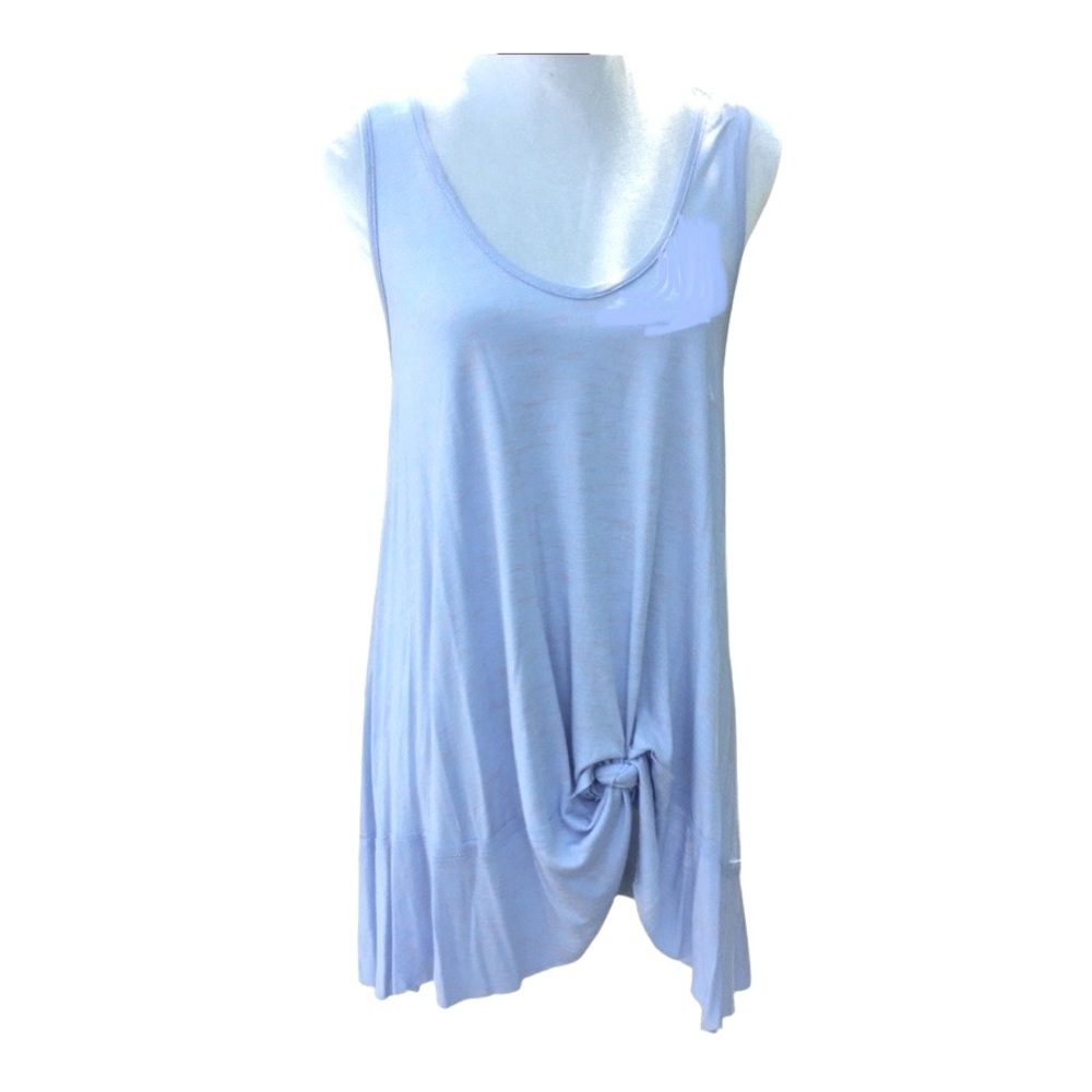 Scoop neck side knot ruffle tank tunic S, NWT